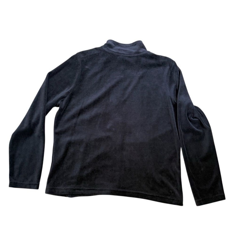 Onque Women's Black Rhinestone Full Zip Jacket petite L office siren Careercore‎ - Picture 7 of 7